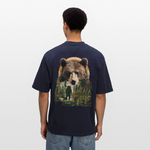 Ghadab, Bär, 1st | Breezy, Oversized Unisex T-Shirt - Navy