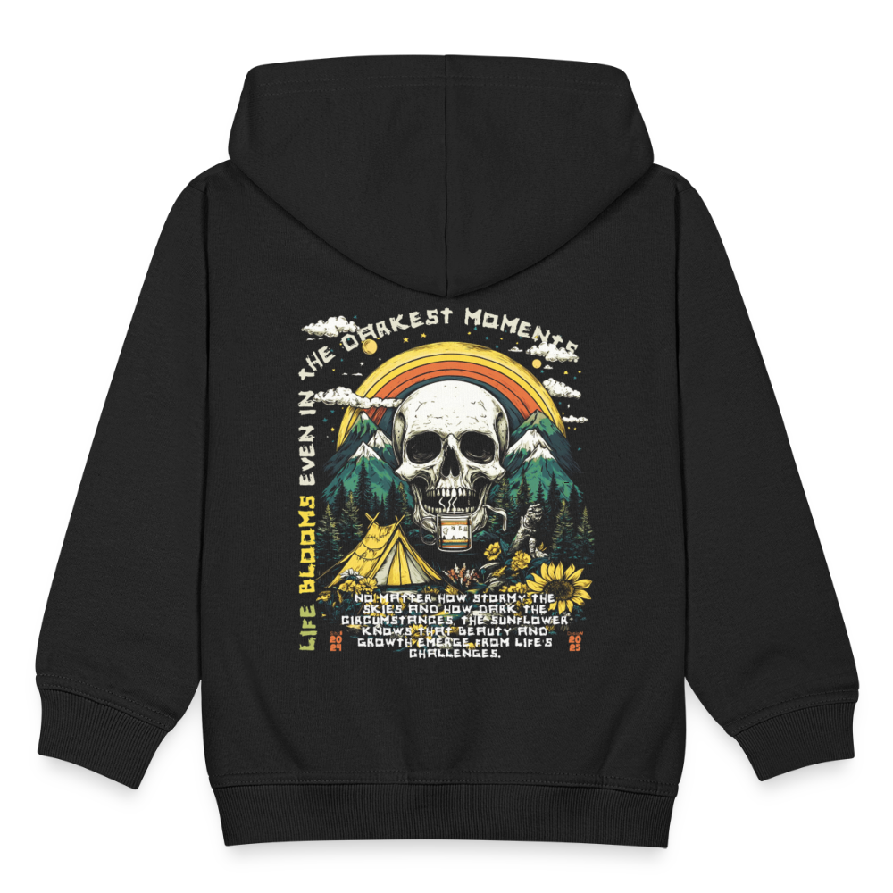 Panian, Berge, 1st | Kinder Zip Hoodie - Schwarz