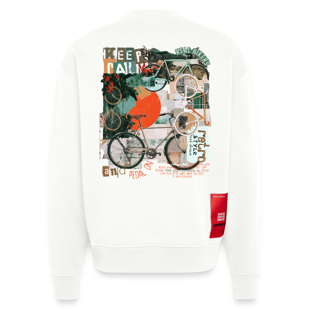 Eldrathis, Fahrrad, 1st | Heavyweight Oversized Bio Sweater, Unisex - OFF WHITE