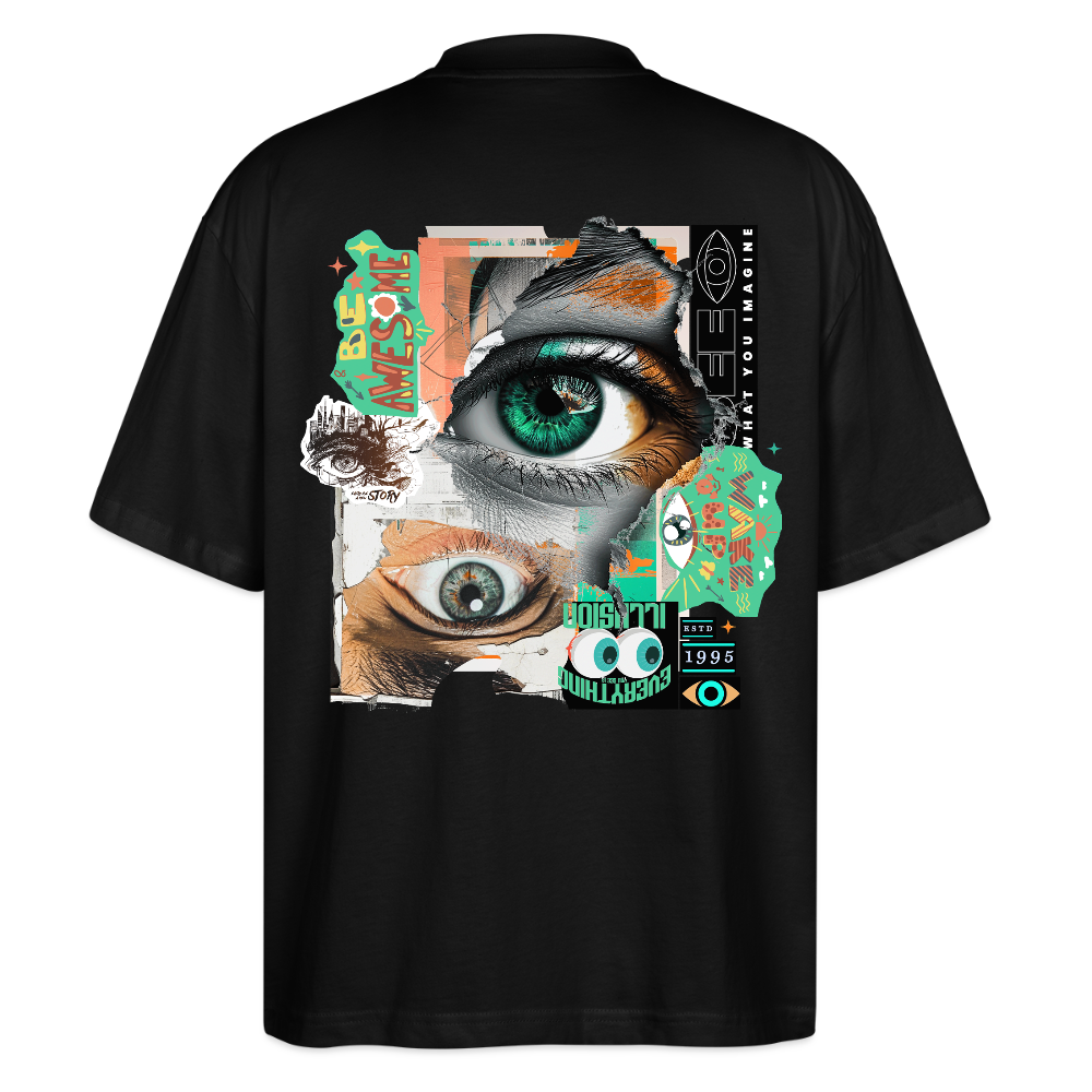 Siegfried, Augen, 1st | Blaster, Oversize Bio T-Shirt, Unisex - Schwarz