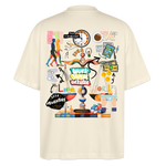 Nytheris, Waage, 1st | Blaster, Oversize Bio T-Shirt, Unisex - Weißgrau