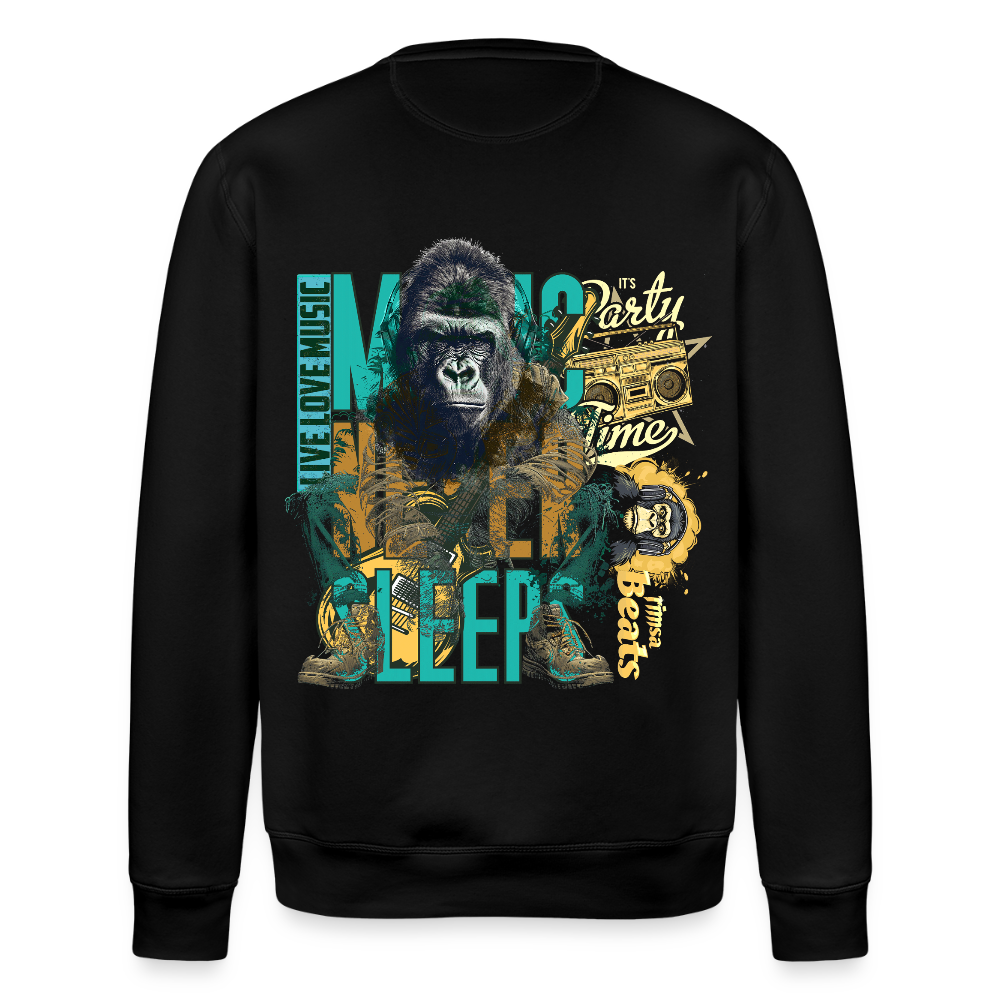 Herakles, Gorilla, 1st | Roller, Unisex Bio-Sweatshirt - Schwarz