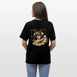 Ruh, Trauben, 1st | Essential, Relaxed Fit Unisex Bio T-Shirt - Schwarz