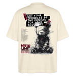 Zentharis, Bär, 1st | Blaster, Oversize Bio T-Shirt, Unisex - Weißgrau