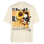 Umbraxion, Sonnenblume, 1st | Blaster, Oversize Bio T-Shirt, Unisex - Weißgrau