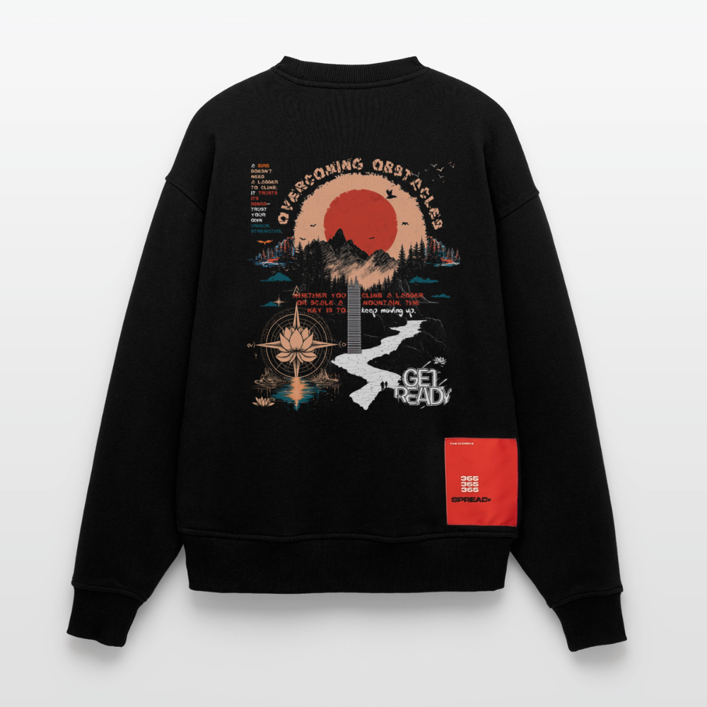 Tiamat , Wandern, 1st | Heavyweight Oversized Bio Sweater, Unisex - SOLID BLACK