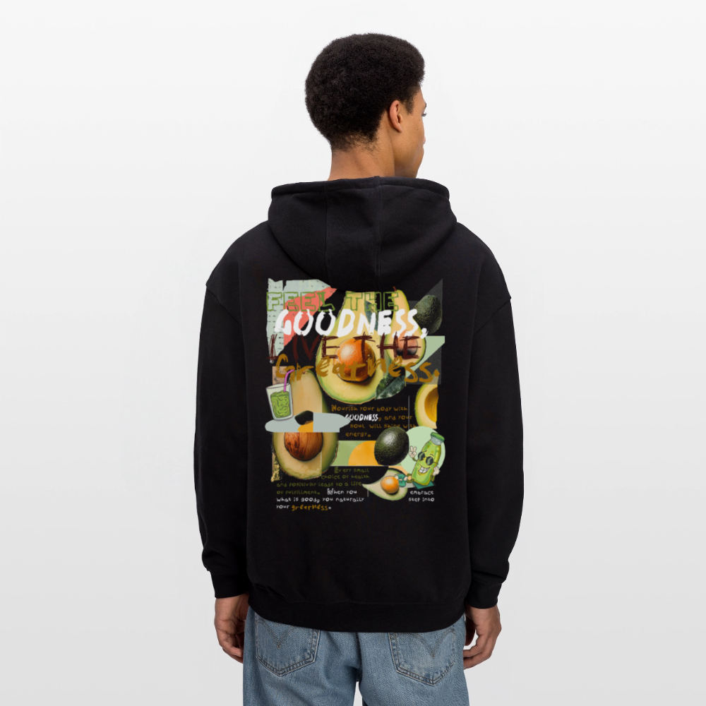 Daeva, Avocado, 1st | Freshhood, Oversized Unisex Hoodie - Schwarz
