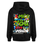 Thesean, Pinsel, 1st | Freshhood, Oversized Unisex Hoodie - Schwarz