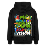 Thesean, Pinsel, 1st | Freshhood, Oversized Unisex Hoodie - Schwarz