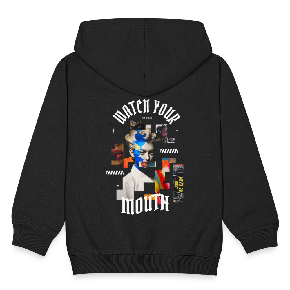 Dewrês, Frau, 1st | Kinder Zip Hoodie - Schwarz