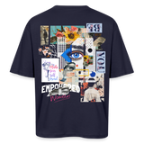 Jade, Augen, 1st | Breezy, Oversized Unisex T-Shirt - Navy