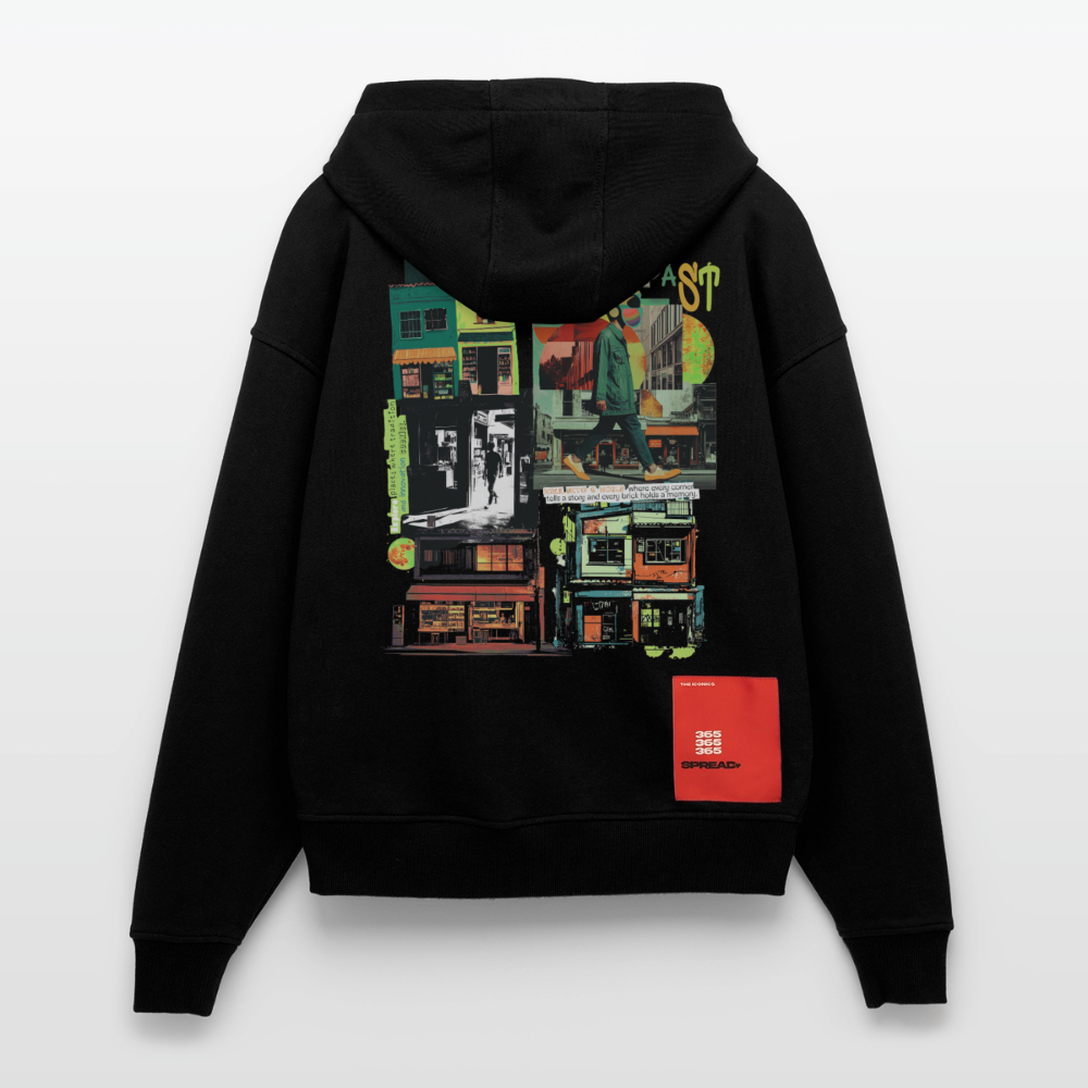 Ganesha, Geschäfte, 1st | Heavyweight Oversized Bio Zip Hoodie, Unisex - SOLID BLACK