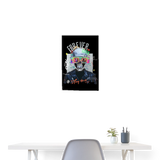 Fenriswolf, Totenkopf, 1st | Poster 40x60 cm - Weiß