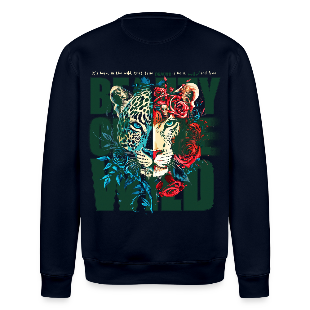 Irise, Leopard, 1st | Roller, Unisex Bio-Sweatshirt - Navy