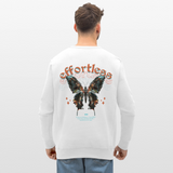 Galaxion, Schmetterling, 1st | Roller, Unisex Bio-Sweatshirt - Weiß