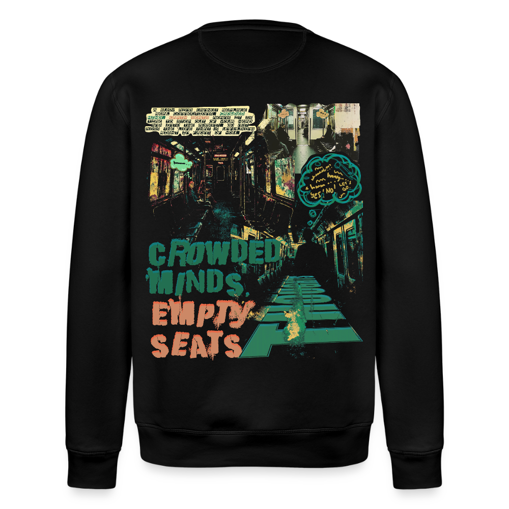 Gaian, U-Bahn, 1st | Roller, Unisex Bio-Sweatshirt - Schwarz