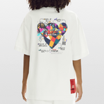 Baldurion, Herzen, 1st | Heve, Heavyweight Oversized Bio T-Shirt, Unisex - OFF WHITE