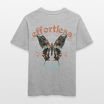 Galaxion, Schmetterling, 1st | Essential, Relaxed Fit Unisex Bio T-Shirt - Grau meliert