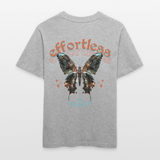 Galaxion, Schmetterling, 1st | Essential, Relaxed Fit Unisex Bio T-Shirt - Grau meliert