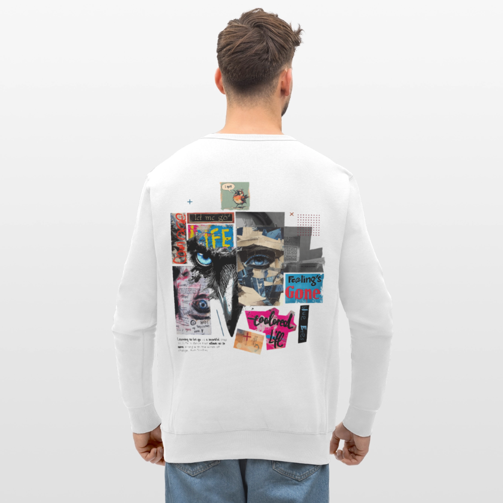 Saturnion, Raabe, 1st | Roller, Unisex Bio-Sweatshirt - Weiß