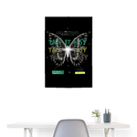 Hesinkar, Schmetterling, 1st | Poster 60x90 cm - Weiß