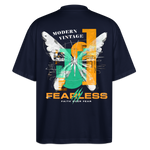 Azazîl, Schmetterling, 1st | Blaster, Oversize Bio T-Shirt, Unisex - Navy