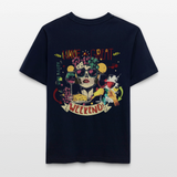 Ruh, Trauben, 1st | Essential, Relaxed Fit Unisex Bio T-Shirt - Navy