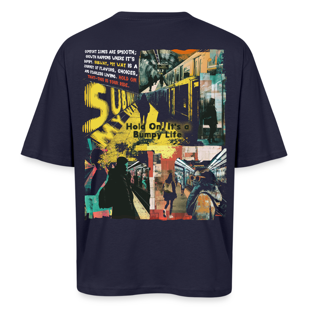 Dionyson, U-Bahn, 1st | Breezy, Oversized Unisex T-Shirt - Navy