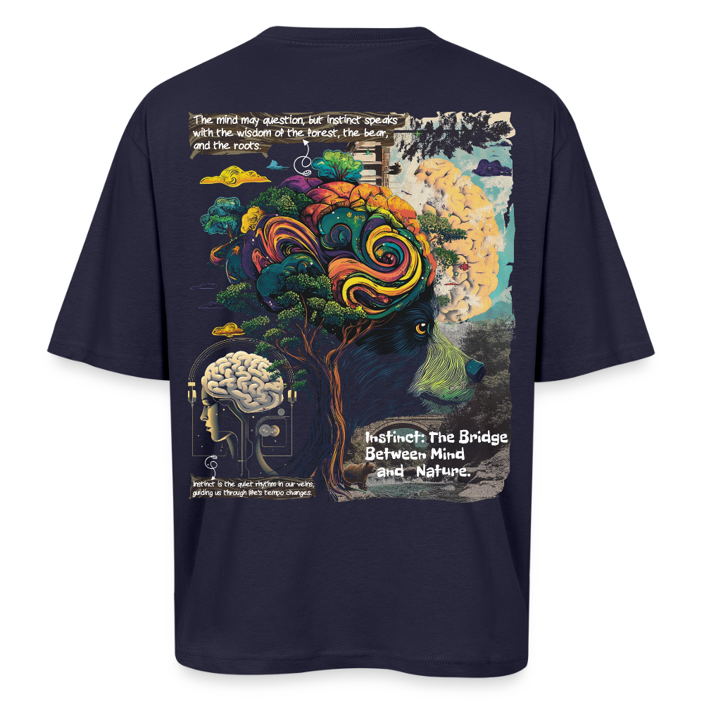 Aphroan, Bär, 1st | Breezy, Oversized Unisex T-Shirt - Navy