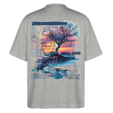 Oblivar, Baum, 1st | Blaster, Oversize Bio T-Shirt, Unisex - Grau meliert