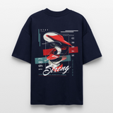 Guanyin, Muschel, 1st | Blaster, Oversize Bio T-Shirt, Unisex - Navy