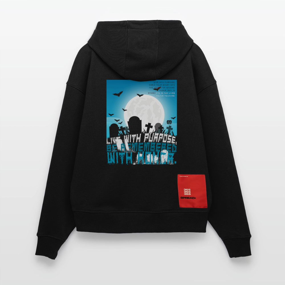 Themisan, Friedhof, 1st | Heavyweight Oversized Bio Hoodie, Unisex - SOLID BLACK