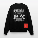 Nyxan, Gehirn, 1st | Heavyweight Oversized Bio Sweater, Unisex - SOLID BLACK