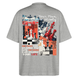 Heraa, Schach, 1st | Blaster, Oversize Bio T-Shirt, Unisex - Grau meliert