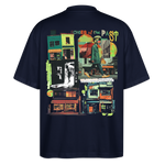 Ganesha, Geschäfte, 1st | Blaster, Oversize Bio T-Shirt, Unisex - Navy