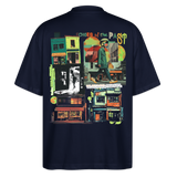 Ganesha, Geschäfte, 1st | Blaster, Oversize Bio T-Shirt, Unisex - Navy