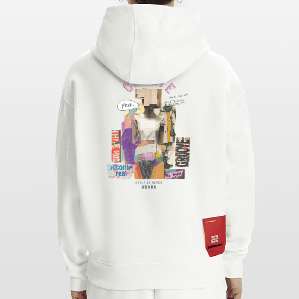 Andromion, Statue, 1st | Heavyweight Oversized Bio Hoodie, Unisex - OFF WHITE