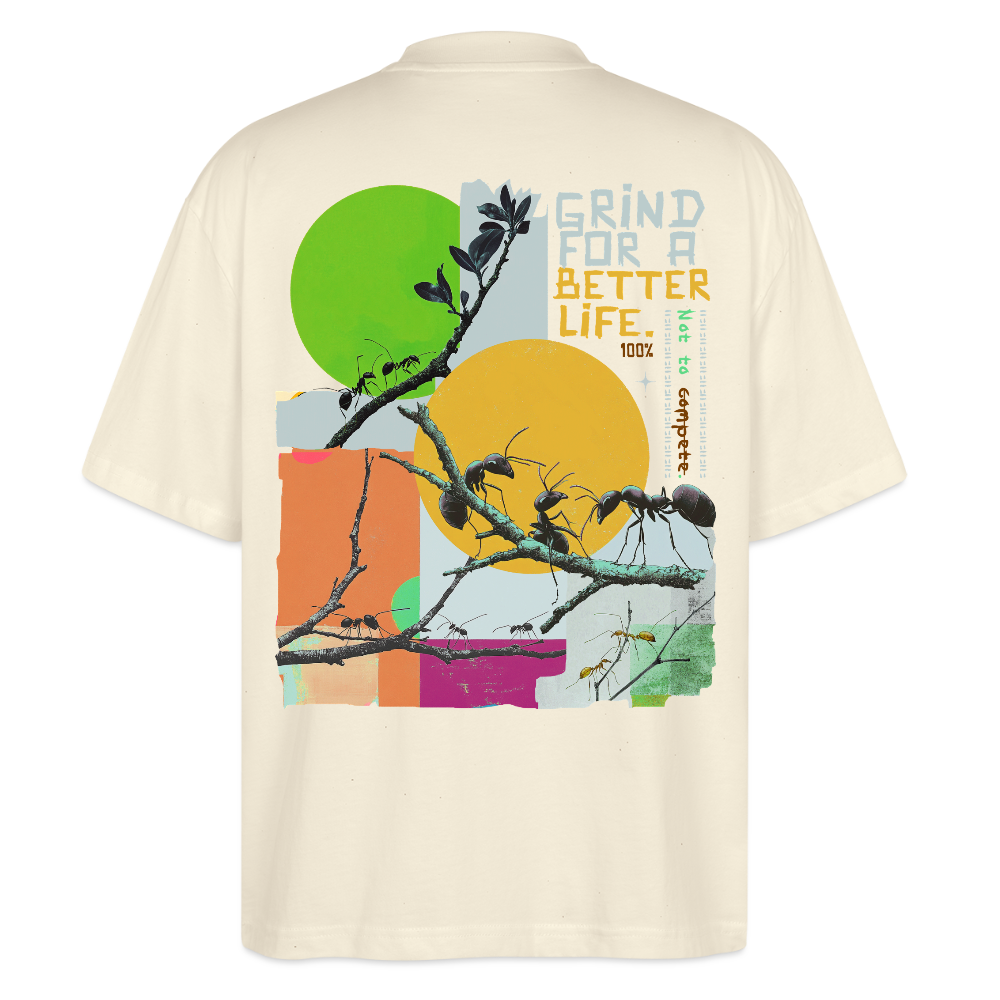 Draganis, Ameisen, 1st | Blaster, Oversize Bio T-Shirt, Unisex - Weißgrau
