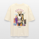 Andromion, Statue, 1st | Blaster, Oversize Bio T-Shirt, Unisex - Weißgrau