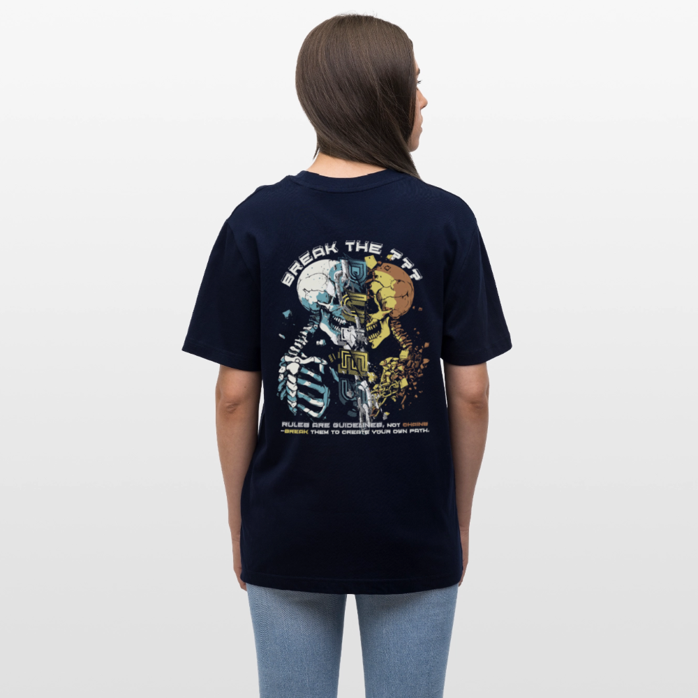 Fujin, Totenkopf, 1st | Essential, Relaxed Fit Unisex Bio T-Shirt - Navy