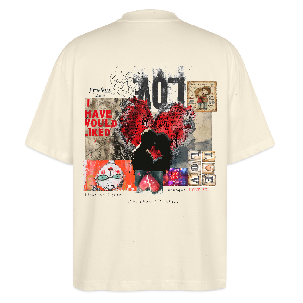 Galevar, Liebe, 1st | Blaster, Oversize Bio T-Shirt, Unisex - Weißgrau