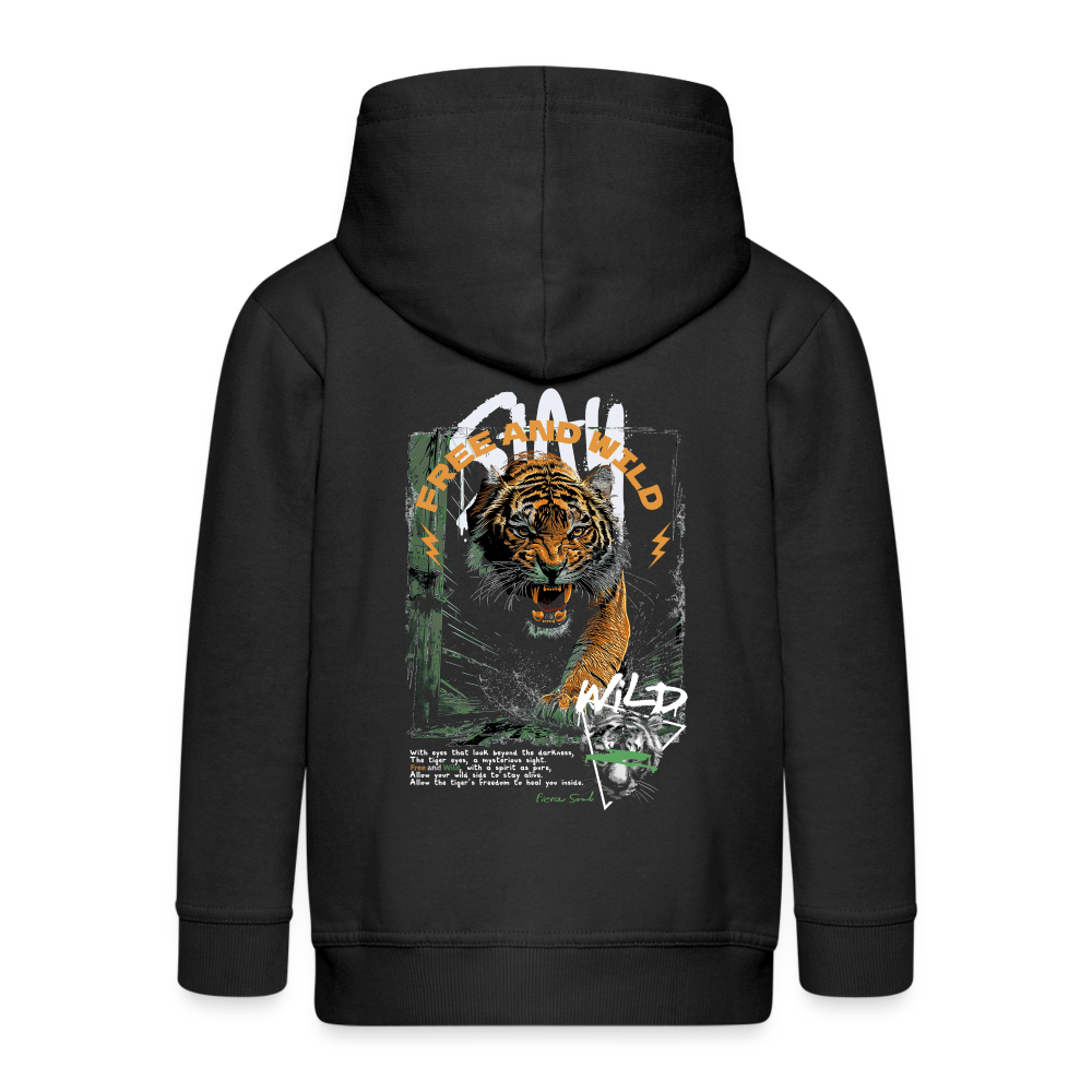 Demeter, Tiger, 1st | Kinder Zip Hoodie - Schwarz