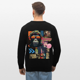 Perîzar, Affen, 1st | Roller, Unisex Bio-Sweatshirt - Schwarz