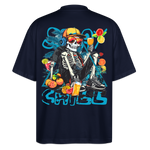Calveron2, Skelet, 1st | Blaster, Oversize Bio T-Shirt, Unisex - Navy