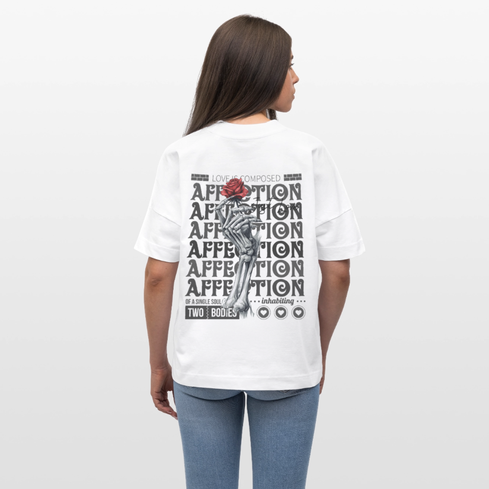 Tiberion, Rose, 1st | Blaster, Oversize Bio T-Shirt, Unisex - Weiß