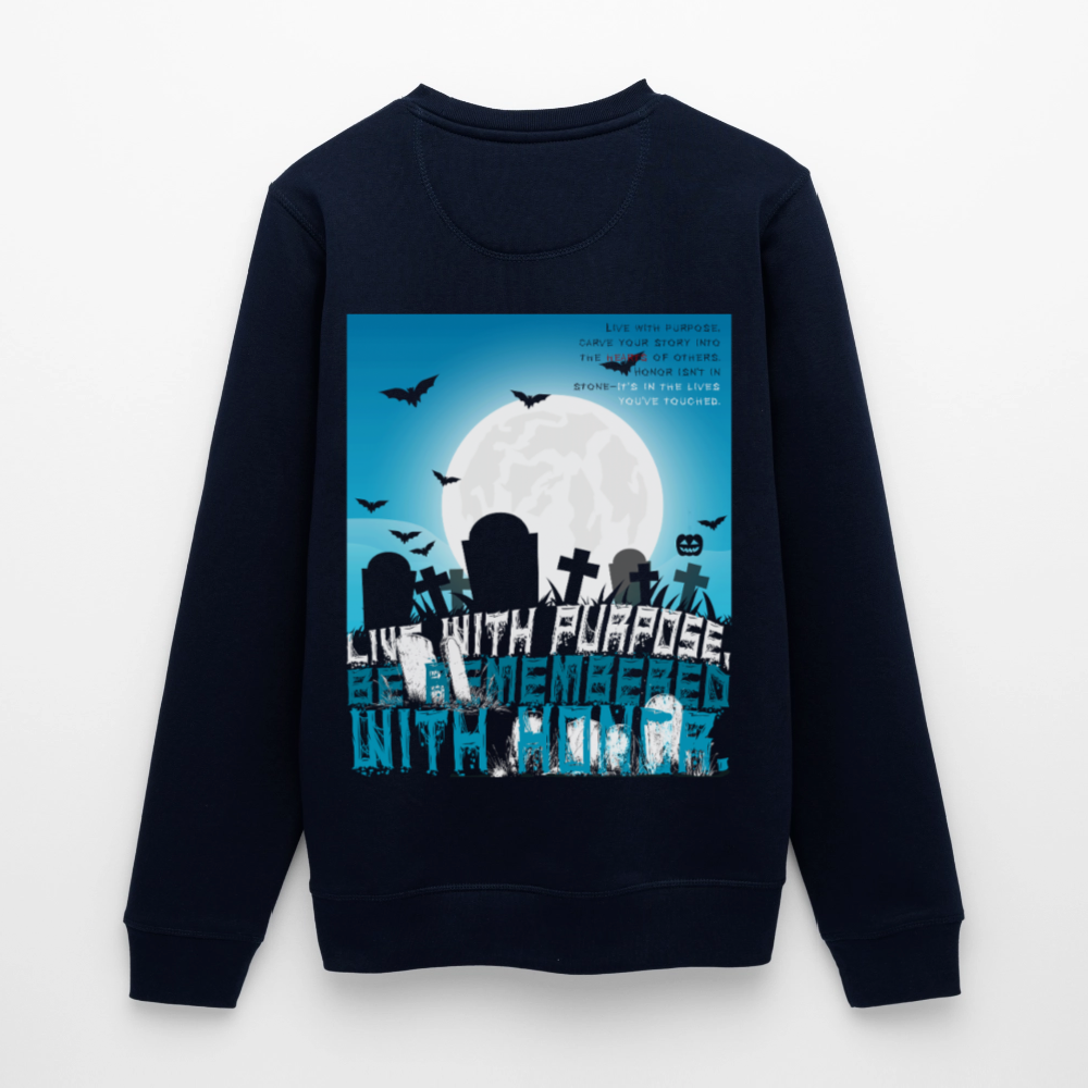 Themisan, Friedhof, 1st | Roller, Unisex Bio-Sweatshirt - Navy