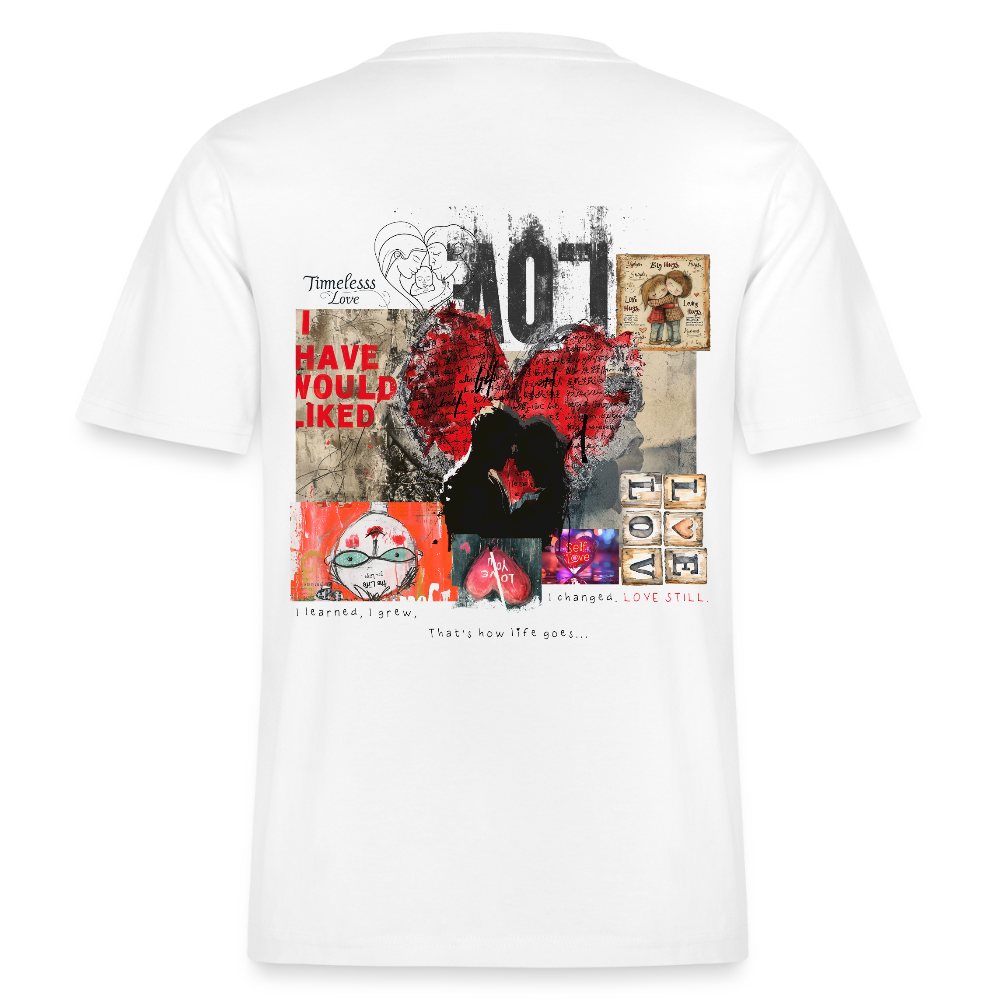 Galevar, Liebe, 1st | Essential, Relaxed Fit Unisex Bio T-Shirt - Weiß