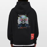 Fenriswolf, Totenkopf, 1st | Heavyweight Oversized Bio Hoodie, Unisex - SOLID BLACK
