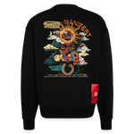 Ruqayya, Sonne, 1st | Heavyweight Oversized Bio Sweater, Unisex - SOLID BLACK