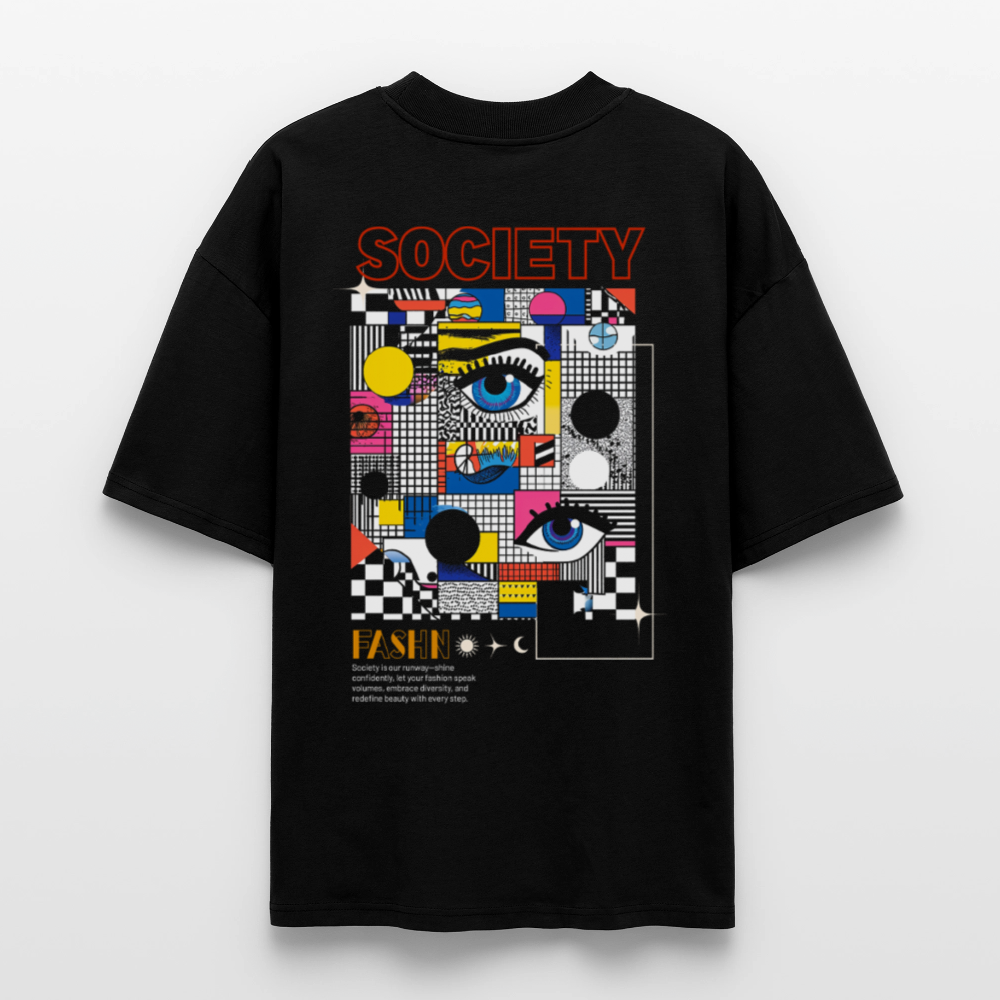 Shennong, Augen, 1st | Blaster, Oversize Bio T-Shirt, Unisex - Schwarz